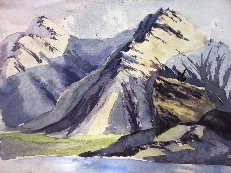 Mountain Three, a print of the original Watercolor. undefined