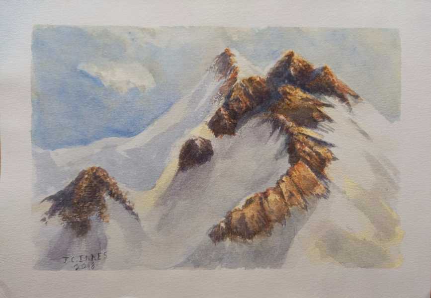 Mountain Two, a print of the original Watercolor. undefined